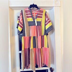 ❤️🎀 “Uncle Frank” Colorful tiered statement dress 🎀❤️